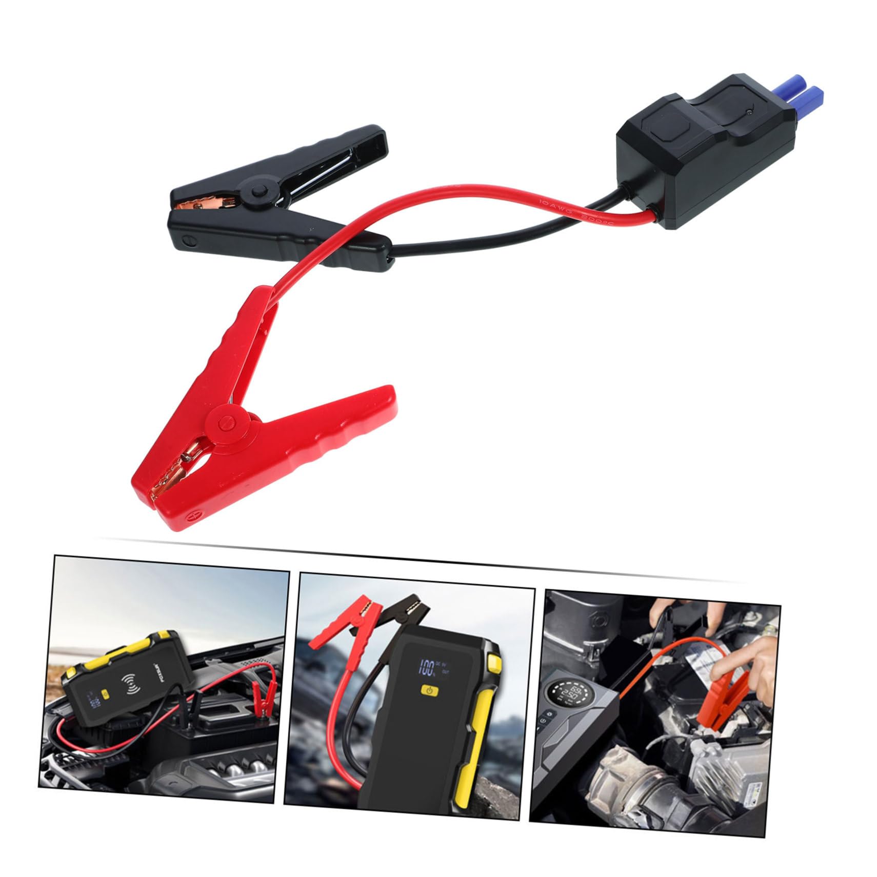 Mobestech 5piezas Cables De Arranque Para Coche Inteligentes De Cable De Emergencia Portátil Compatible Voltaje Para Situaciones Críticas