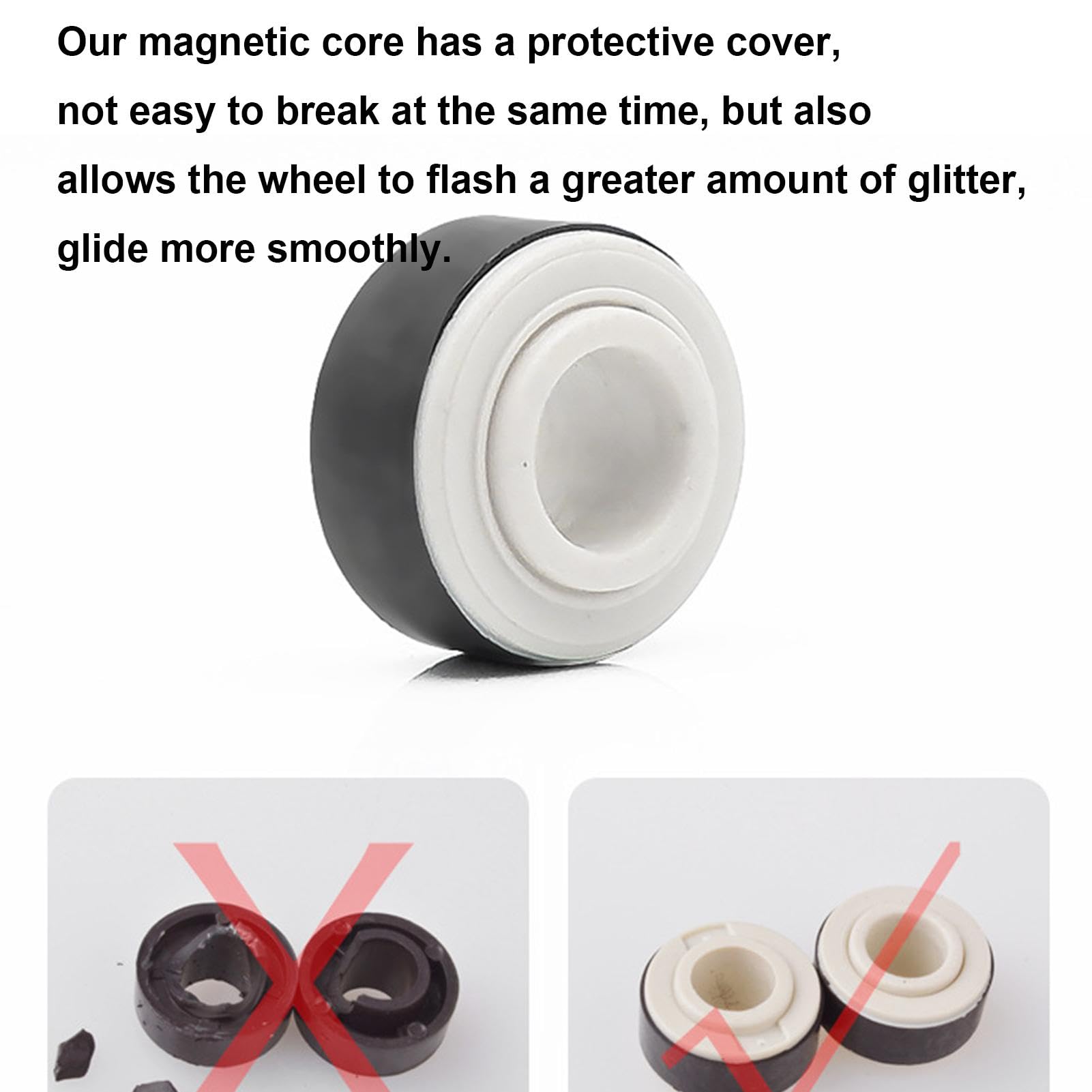 Beleuchtete Skate Rollen Set - 4 Stück LED Rollschuh Räder 82A Härte