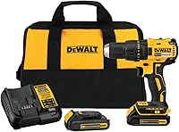 Vista 1 de DEWALT Kit de taladro/destornillador inalámbrico de 20 V MAX con batería y cargador incluidos (DCD777C2)