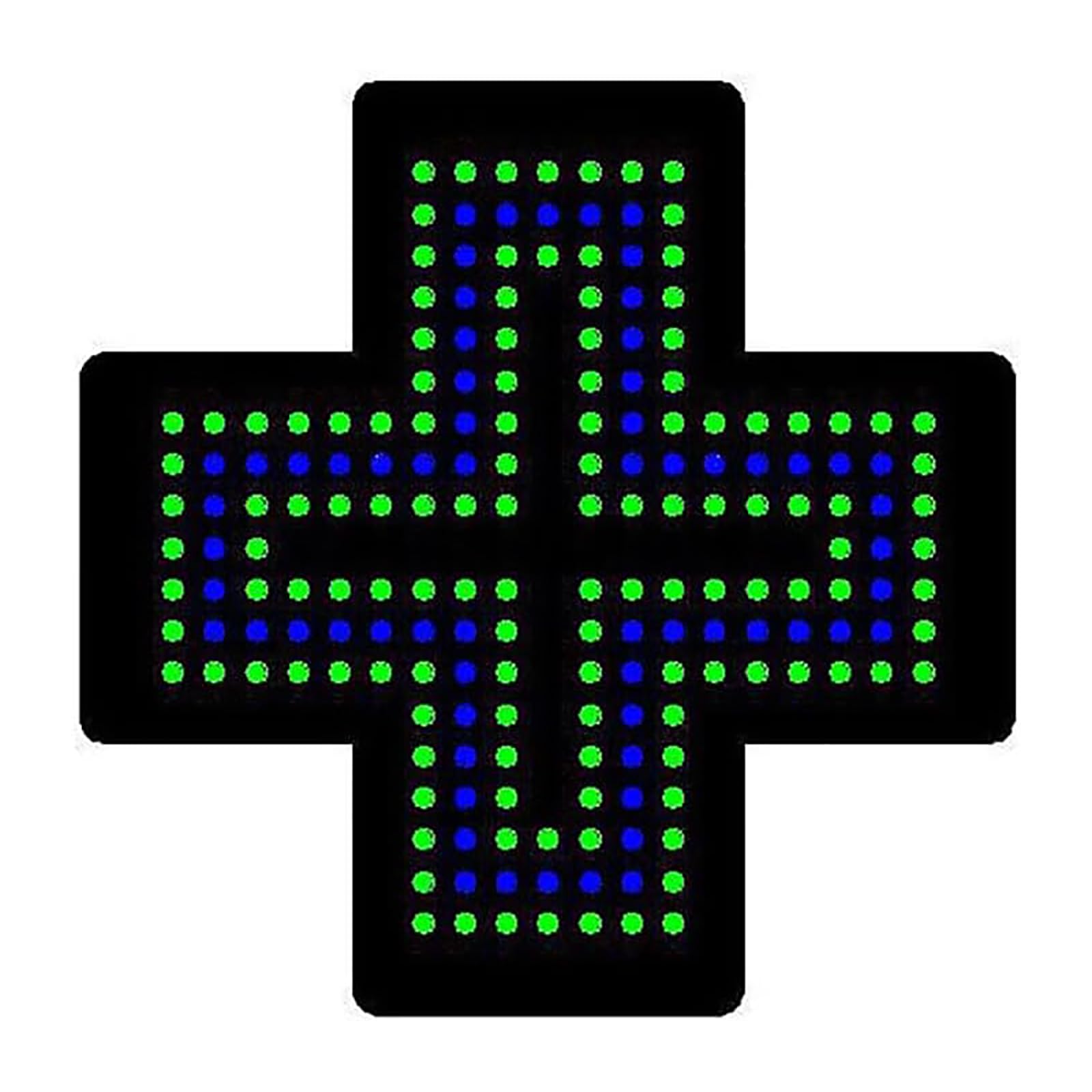 Letrero De Neón LED con Cruz De Dispensario, Letrero De Cruz Médica LED De 35 * 35 Cm, 3 Modos De Trabajo, Siempre Encendido, Intermitente Y Intermitente General, Compacto Y Portátil