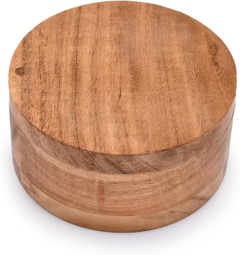 Miniatura 3 de EDHAS Salt and Pepper - Tapa giratoria de 2 compartimentos con imán para mantener secos condimentos de cocina (4.75 x 4.75 x 2.5 pulgadas)