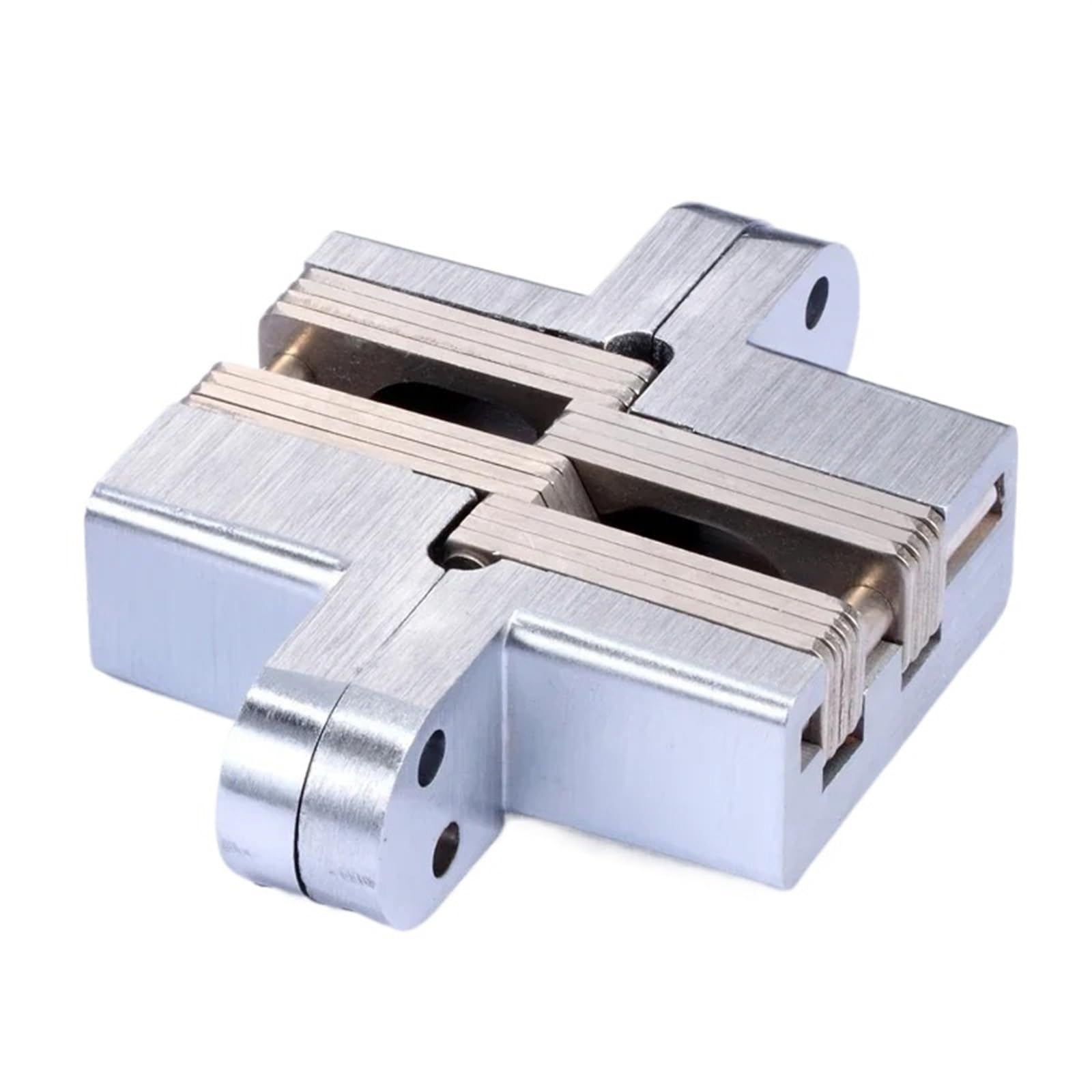 Door Hinges 1-6 Pieces Stainless Steel Door Hinges Hidden Loops 50-10kg Built-in Concealed Heavy Capacity Cross Loop Folding Furniture Hinge for Bathroom(6 Piecs of Size2)