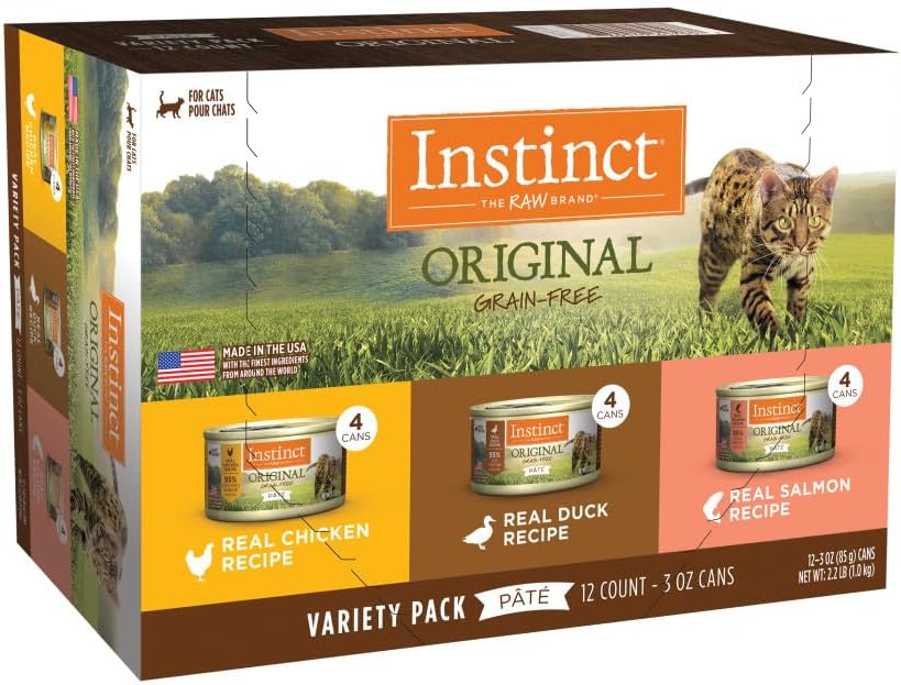 Original Grain Free Recipe Variety Pack Natural Wet Canned Cat Food by Nature's Variety, 3 Ounce (Pack of 12)