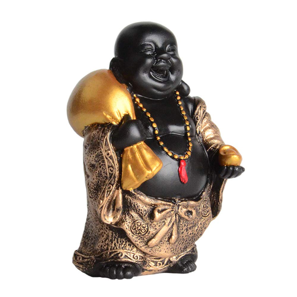 Statua del Buddha Che Ride Resina Maitreya Buddhsit Scultura Fengshui Figurine Art Craft Zen Ornament Decoration Modern Home Office Decor Accessori Buddismo, A