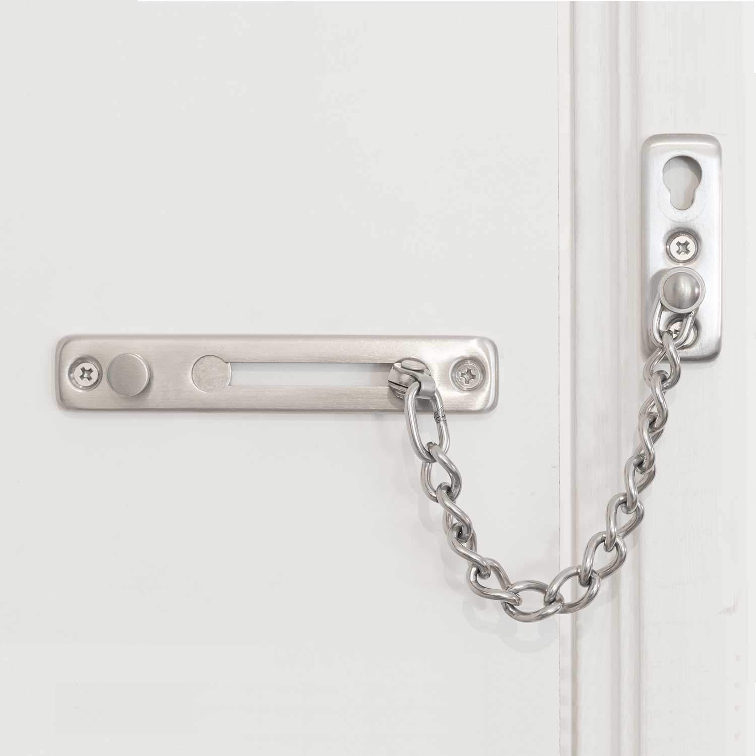 TRIXES Sliver Chain Security Slide Bolt Burgular Chain Door Keeper - Image 4