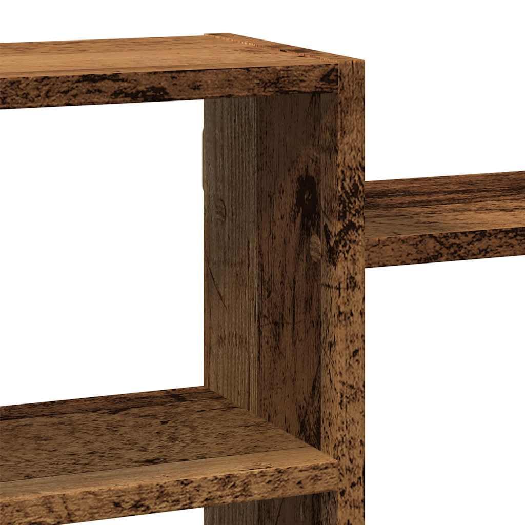Wandregal Altholz-Optik 129x18x42 cm aus Holzwerkstoff mit schwebendem Design und hoher Tragkraft für Wohnzimmer Küche und Badezimmer