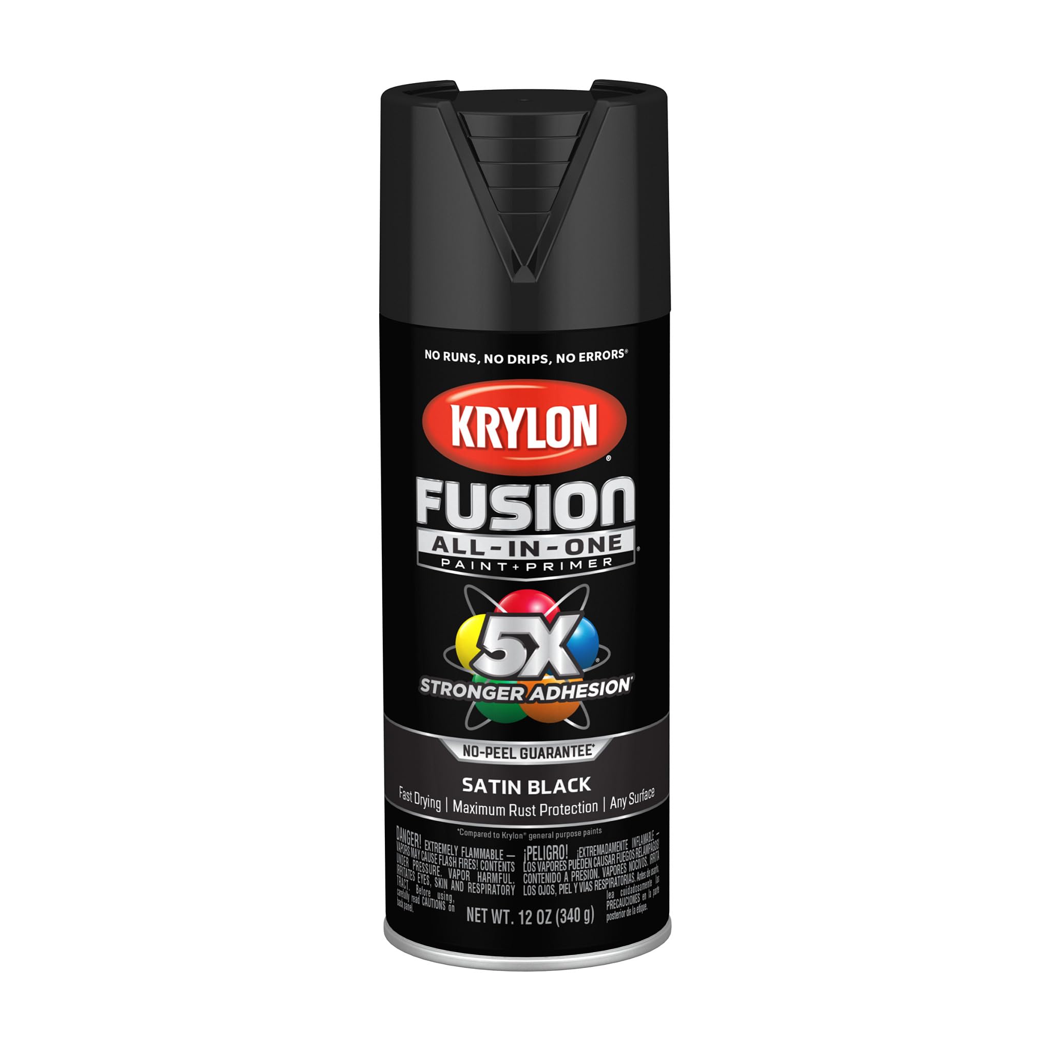 Krylon K02732007 Fusion All-in-One Spray Paint, Black