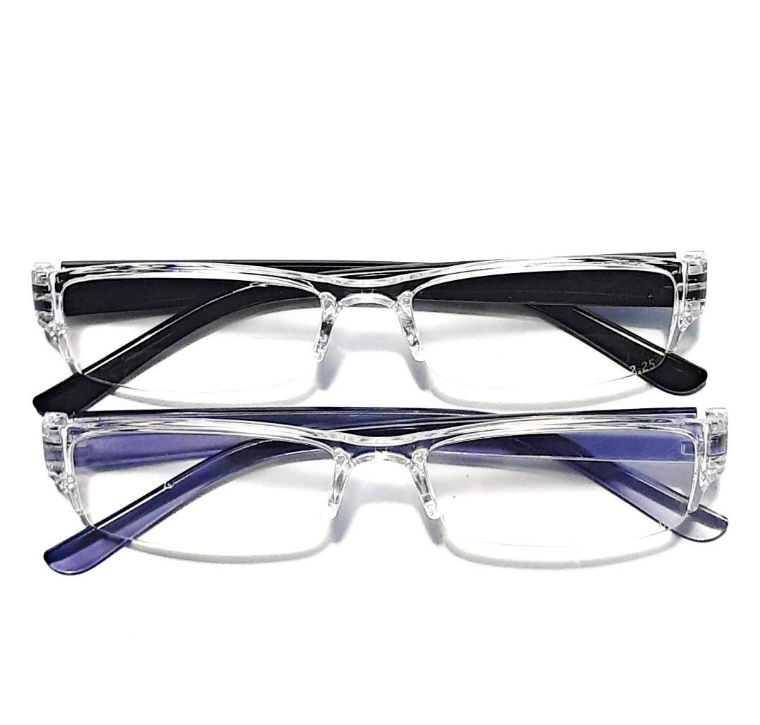 AMY & ELY 2 Power Reading Glasses Unisex Lightweight Full-Frame Pack of 2 Power & Color FREE Lens Cleaner & Dust Cloth (+2.50, Black & Blue) (B08DN3RP1S) Amazon Price History, Amazon Price Tracker