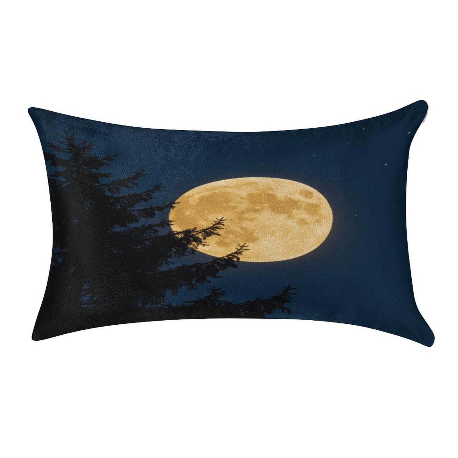 Fodpand Style Full Moon Pillowcase,Elegant Designed Home Decor,Velvet Pillowcase,Soft And Cozy,Pillow Case Cover With Hidden Zipper For Bedroom, Sofa, Couch