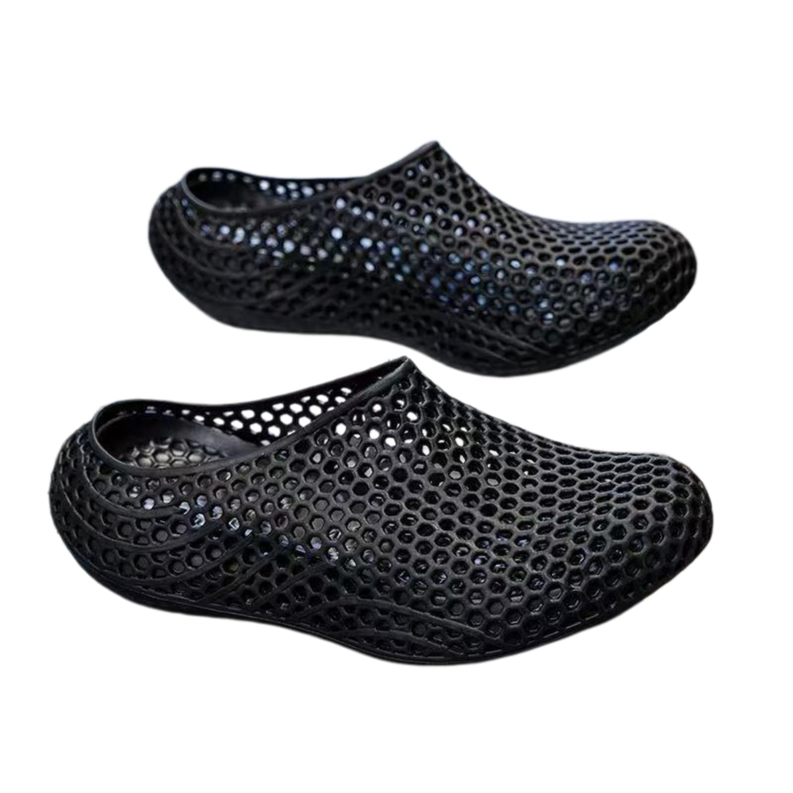 Pantofole Cotone Sandali Morbidi Traspiranti 3D Stampati Slip-on - Orologi in Rete Antiscivolo per Uomini E Donne, Scarpe Comode all'Interno All'aperto-white-39