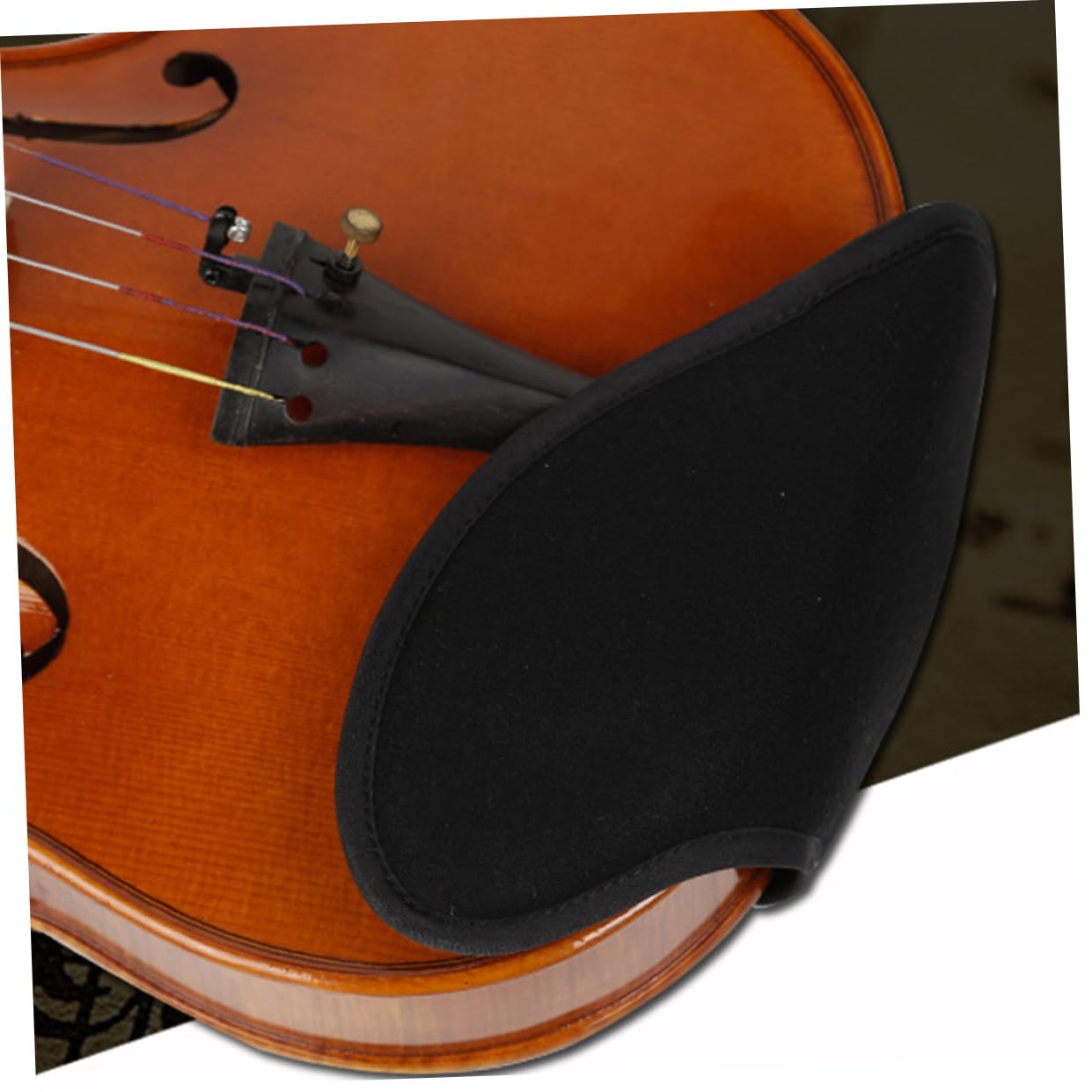 Veemoon Almohadilla para Mentonera de Violín Transpirable, Cojín de Barbilla Negro Multifunción, Accesorio Cómodo para Práctica y Rendimiento Musical Estilo Varios estilos