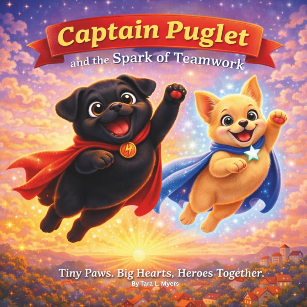 Captain Puglet and the Spark of Teamwork: Children's Storybooks| Tiny Paws. Big Heart. Superhero Start| Rhyming| Adventure| Animals| Dogs| For ages 3-8| 30 Pages| Size 8.5 x 8.5 (Childrens Books)