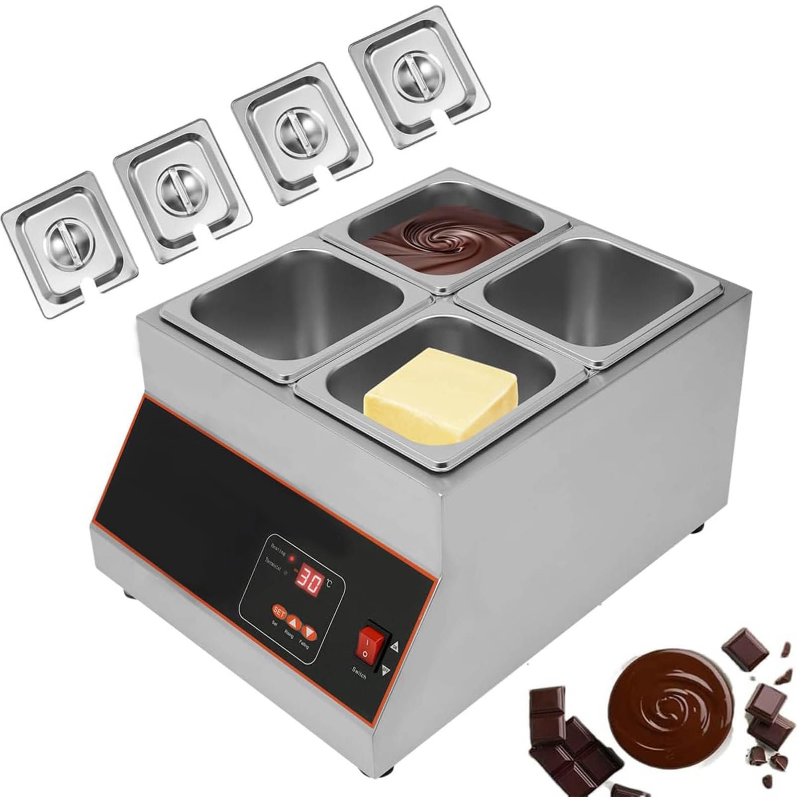 Tempéreuse De Chocolat À Commande Numérique,Tempéreuse De Chocolat À Commande Numérique,pour Professionnel et à Domicilecrème, Bonbons, Lait Four-Cylinder