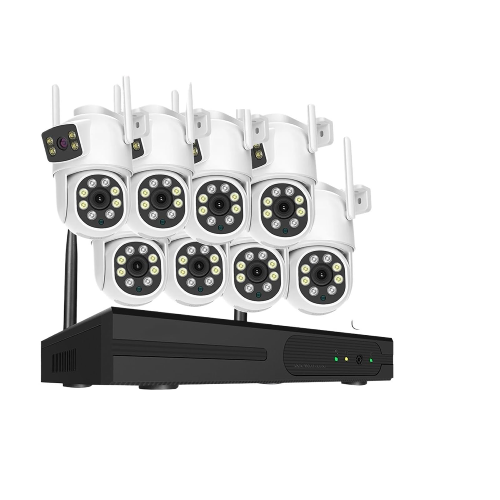 16CH 8MP 4K Double Objectif sans Fil WiFi PTZ caméra système de(None,8Pcs 8MP WiFi Came)