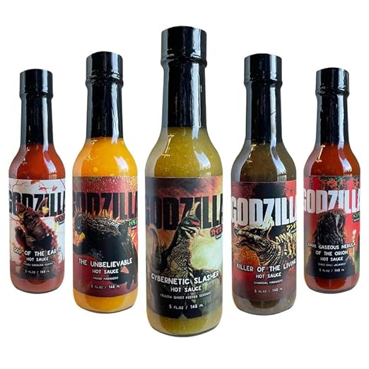 Godzilla Hot Sauce 5Pack Series 2 Bundle Grocery
