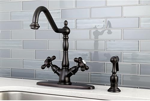 Miniatura 6 de Kingston Brass KS1231AXBS Heritage - Grifo de cocina, 8-916 pulgadas, cromo pulido