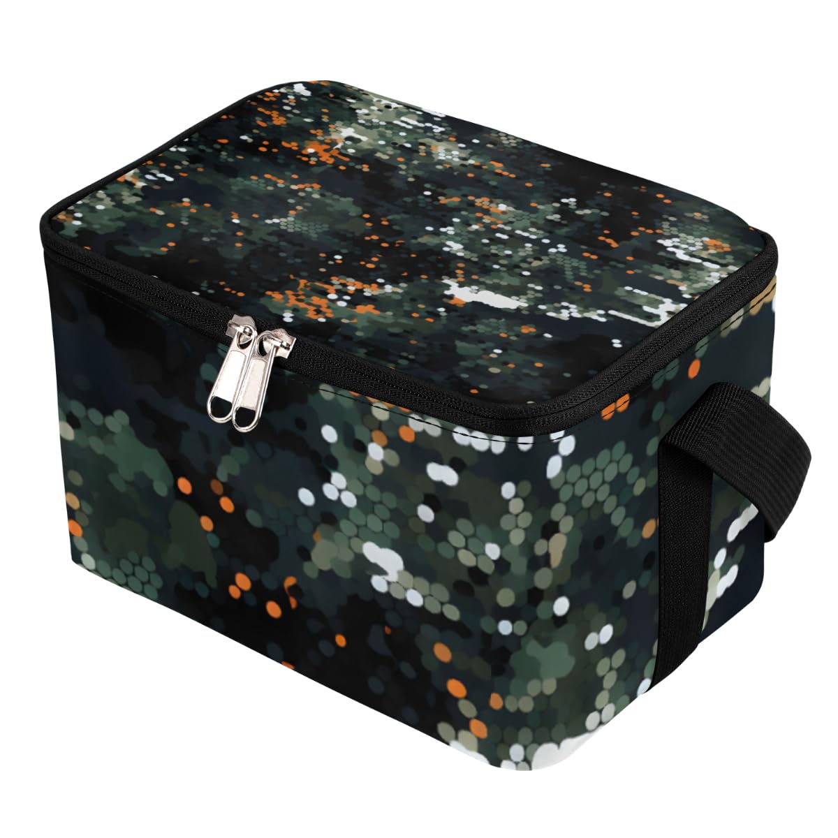 GzLeyigou Lunch Bags for Women Men 9 Cans,Abstract Fashion Texture Hot & Cold Food Delivery Bag Insulated Grocery Bag Insulated Lunch Box Camo Cooler Bag for Office Work Picnic Beach