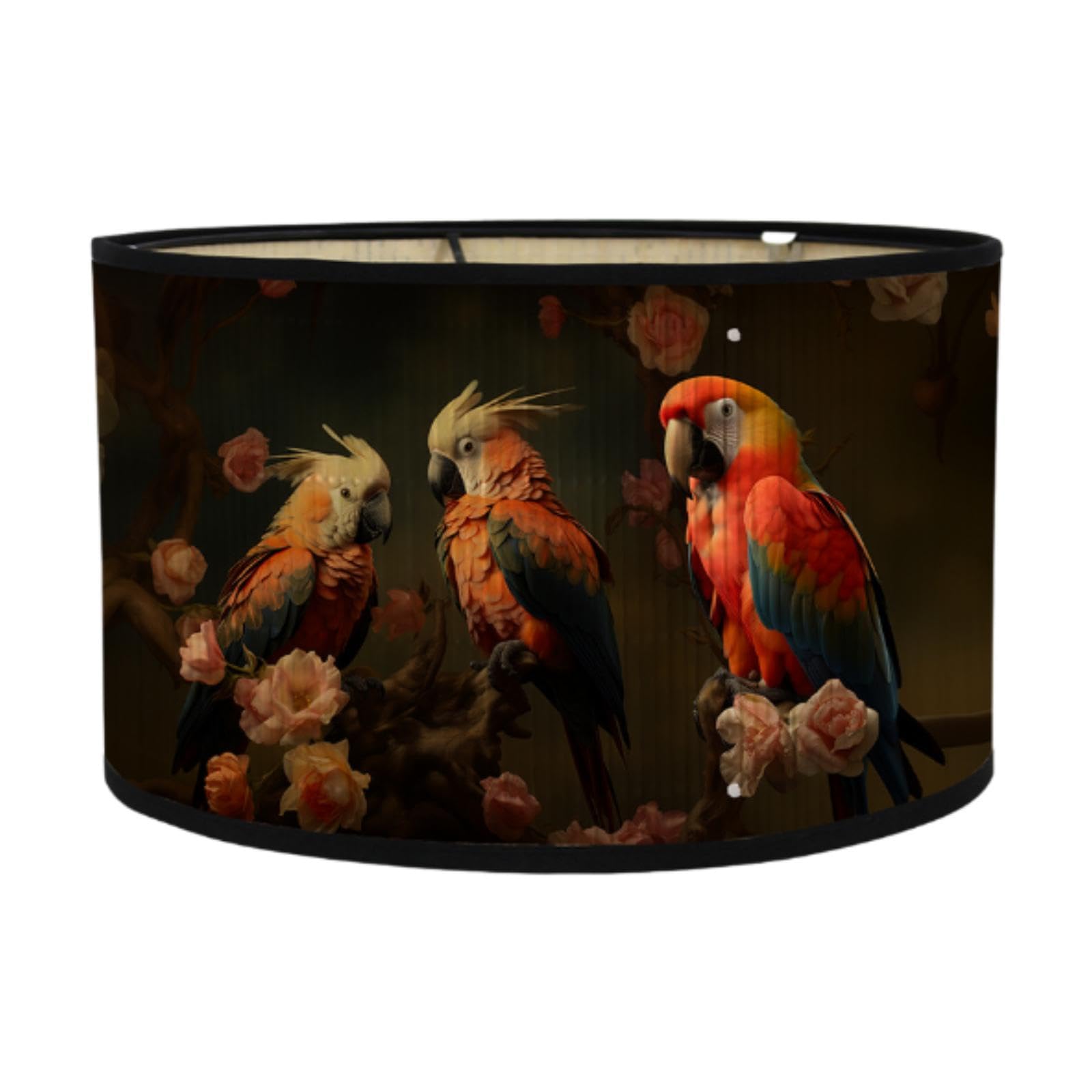 Lampenschirm Deckenlampe Ersatz Lampenschirm Papageiendruck Bambus Funktion Moderner Stil für Wohnraum Gastronomie, Style D