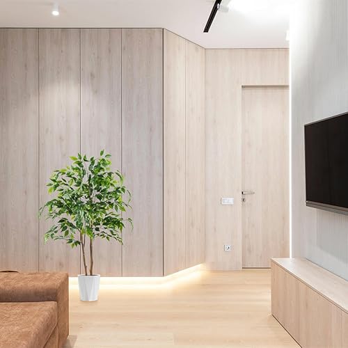 Miniatura 4 de Warmplants Palmera artificial, planta de palma areca falsa de 6 pies con canasta, plantas tropicales de imitación Dypsis Lutescens para interiores y