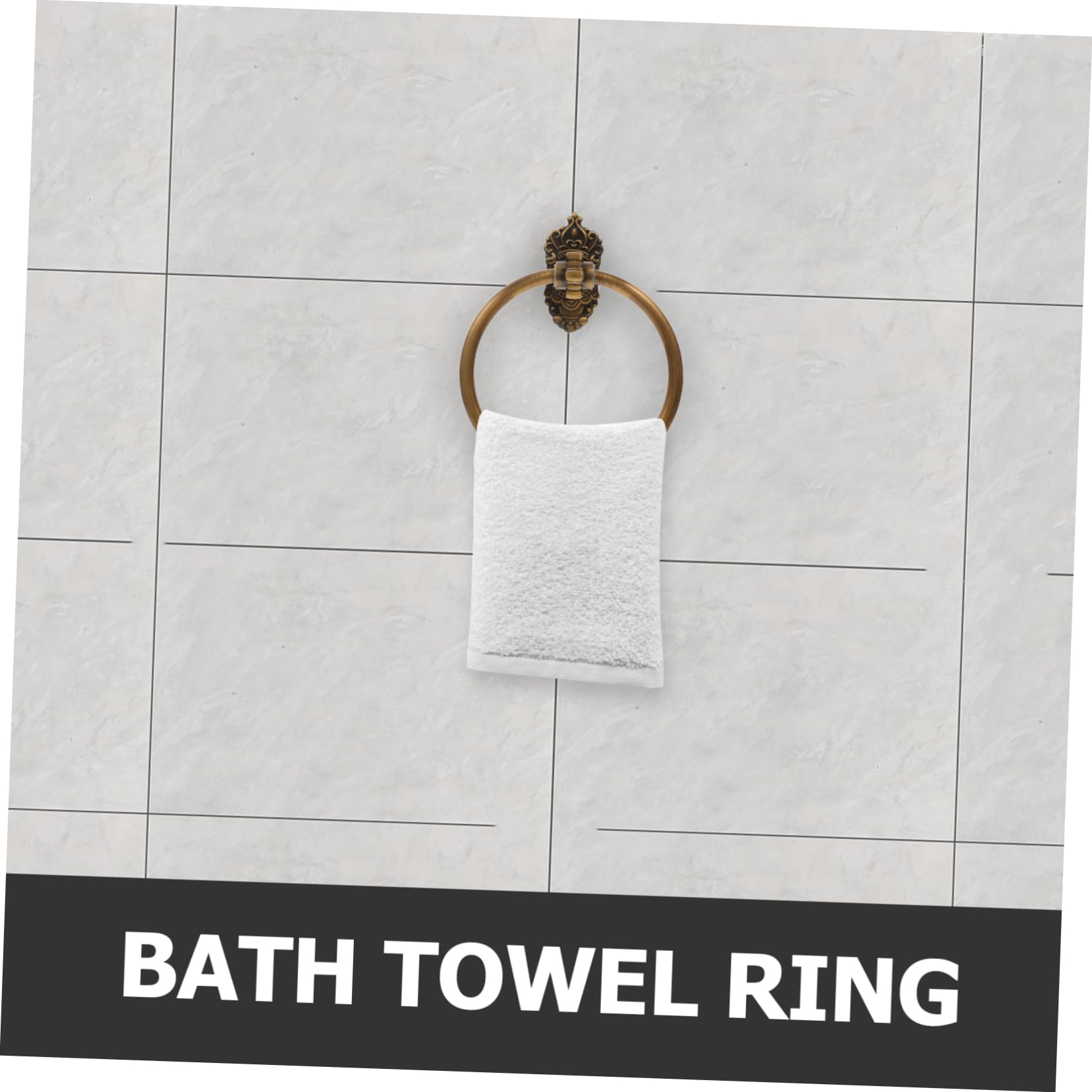 Homoyoyo Toallero Elegante Dorado de Montaje Redondo en Aluminio Pared Aro Diseño Ahorro de Espacio y Baño y Cocina
