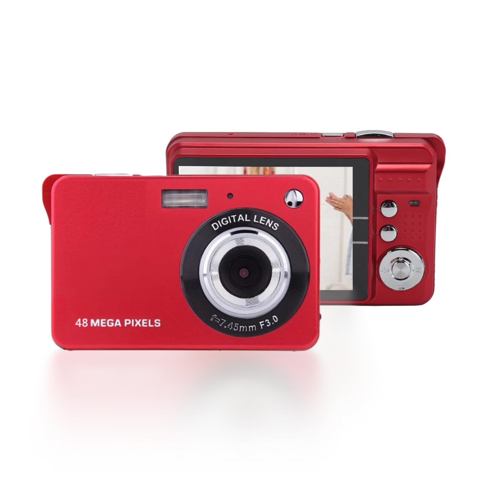 Cameras for Photography, DV Digital Camera 4K Digital Camera, 48MP 2.7in LCD Display 8X Zoom, Anti Shake Vlogging Camera for Photography Continuous (Red)-image-17