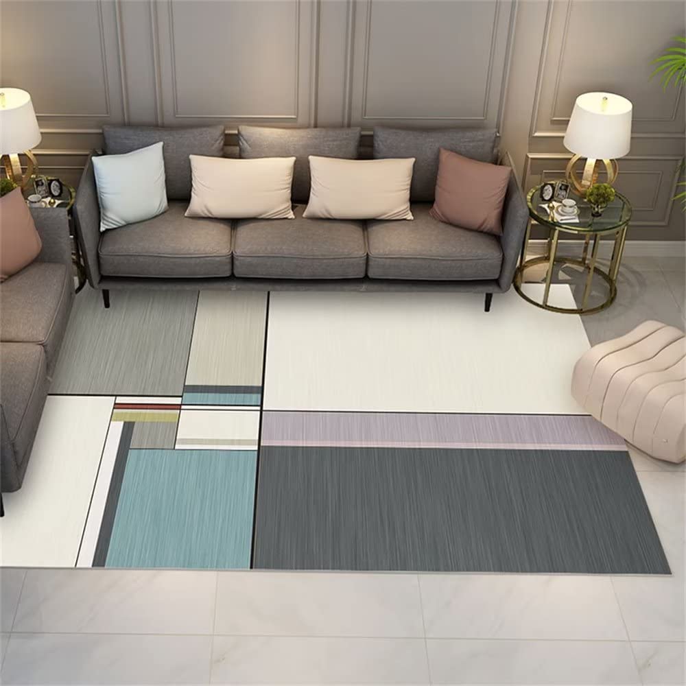 Bedroom CarpetsArea RugsGrey Rectangular Living Room Carpet Yellow Printing Design Modern StyleHouse Decor AccessoriesCarpet180X260CM