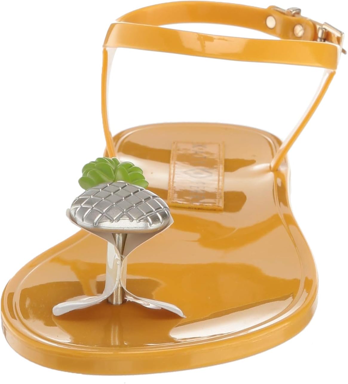 Katy Perry Women's The Geli Flat Sandal 11 Metallic Pineapple