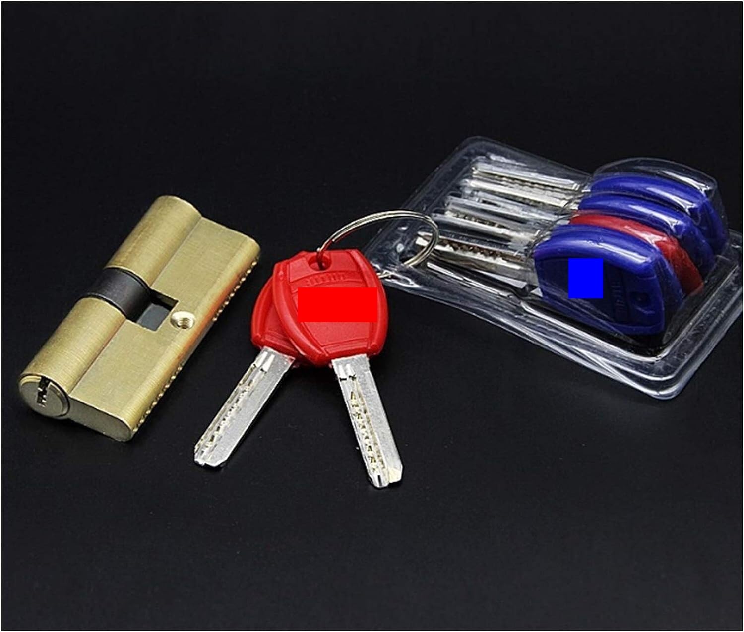 Barrel Lock, Lock 65-110MM AB Key Anti-Theft Brass Door Lengthened Core Barrel(90(37.5 52.5))