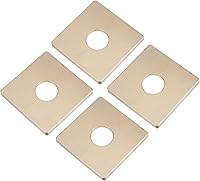 Vista 9 de uxcell 4 bridas divididas para pared, placa cuadrada de ABS autoadhesiva con orificio de 1.102 in/1.1 pulgadas de diámetro, cubierta de tubería