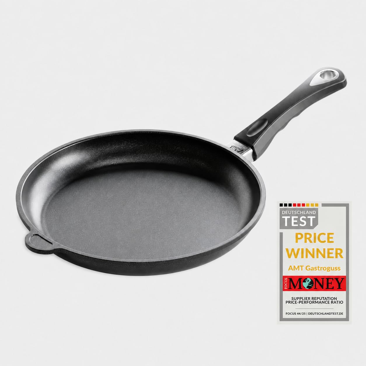 AMT Die-Cast Alluminio Padella con Poco Profonde 32 cm Diametro Alto/Base 28 cm