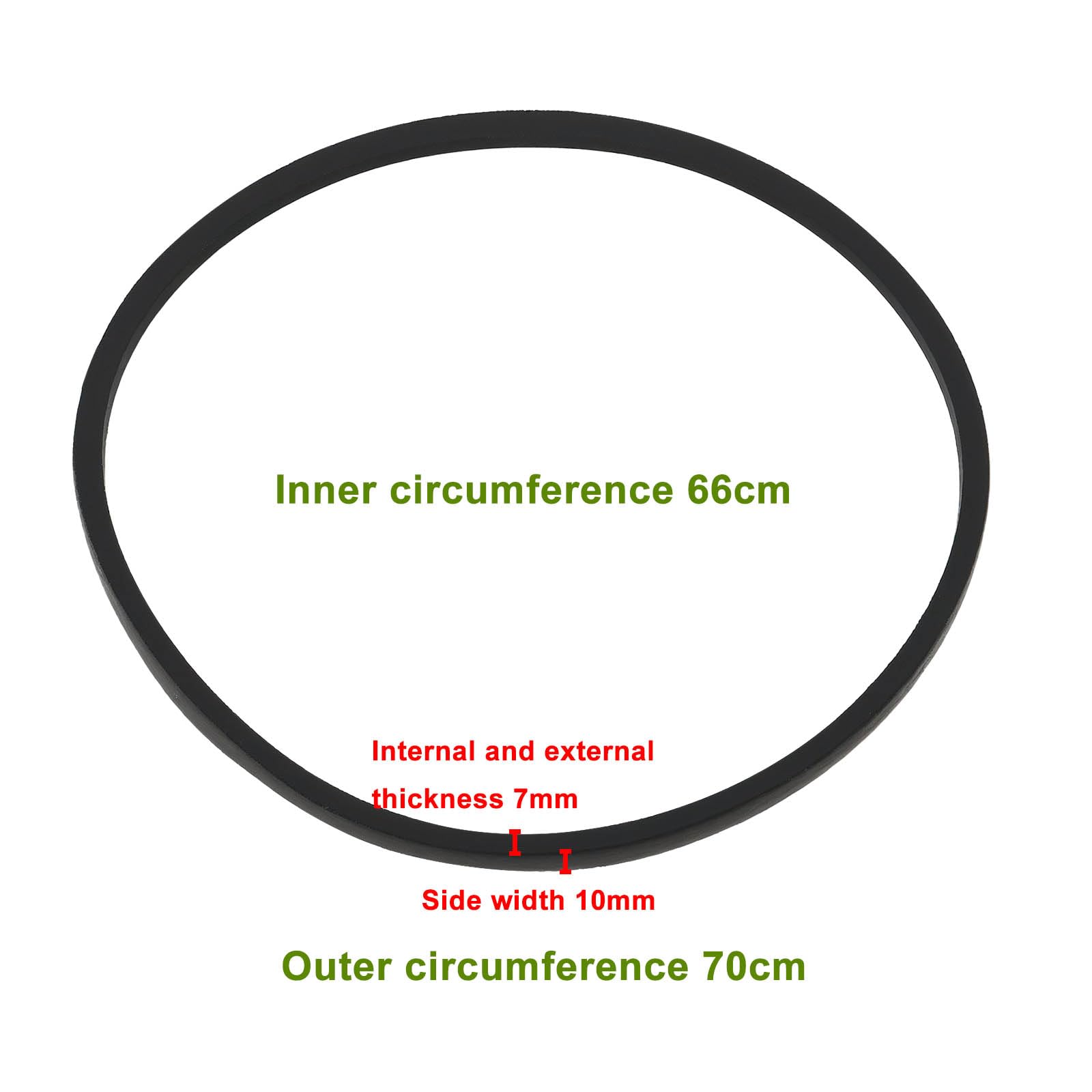 Courroie Trapézoïdale O711Li Pour Tondeuse Fuxtec - 711mm Intérieur 10mm Largeur 6.5mm Épaisseur