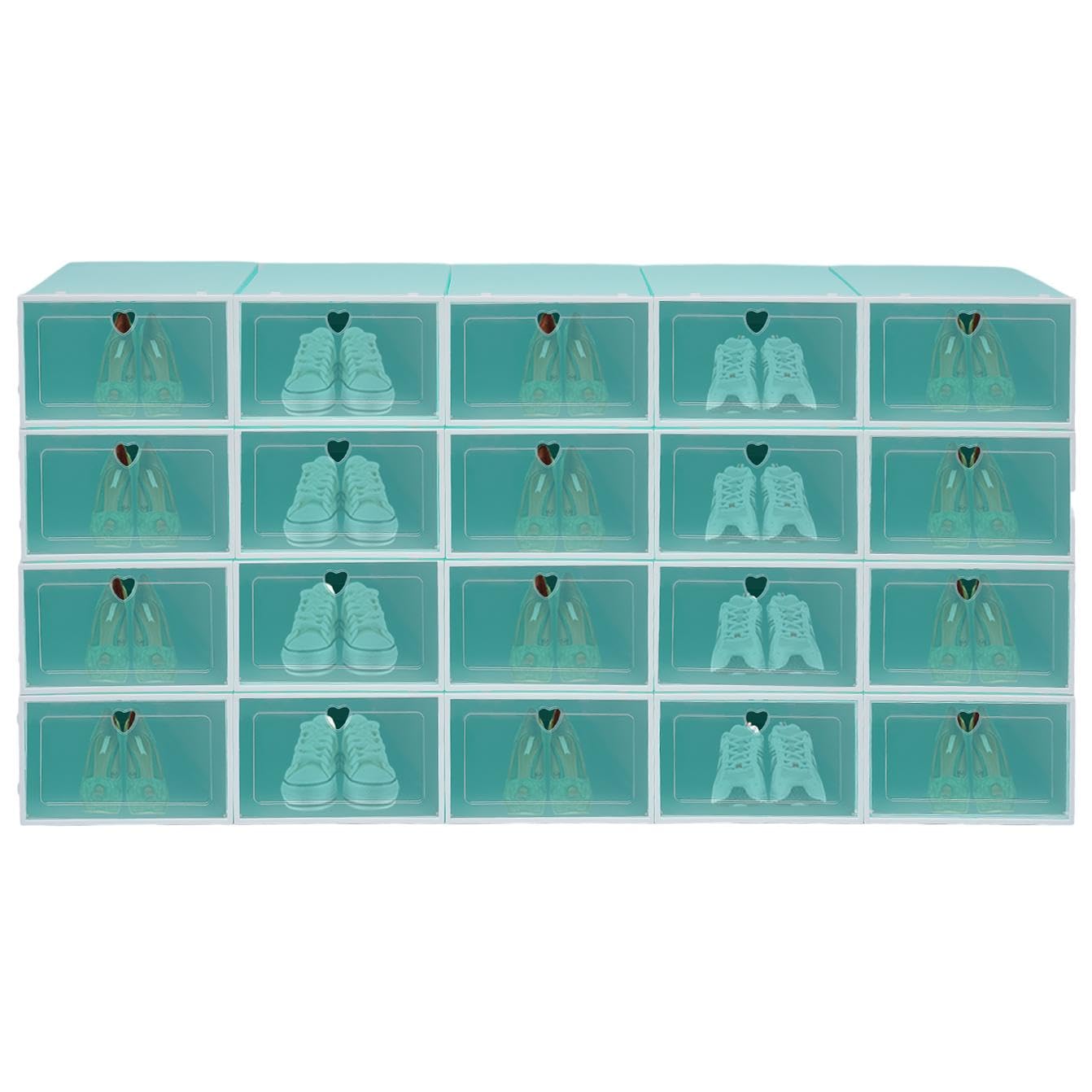 Rangement de chaussures transparent pour optimiser le dressing familial