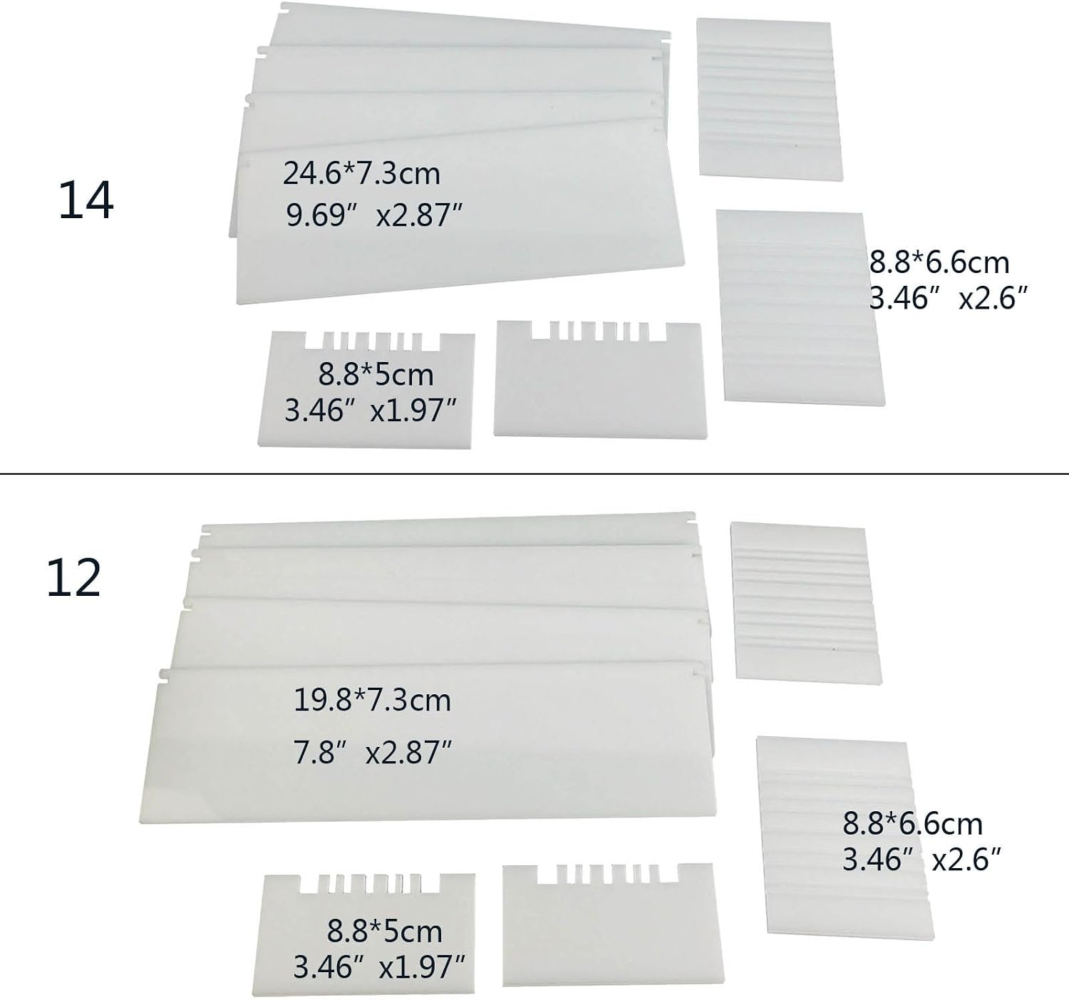 Silicone Loaf Soap Mold Dividers Plastic Partition Clapboard Rectangular White DIY Handmade Swirling Making Tools Silicone Mold