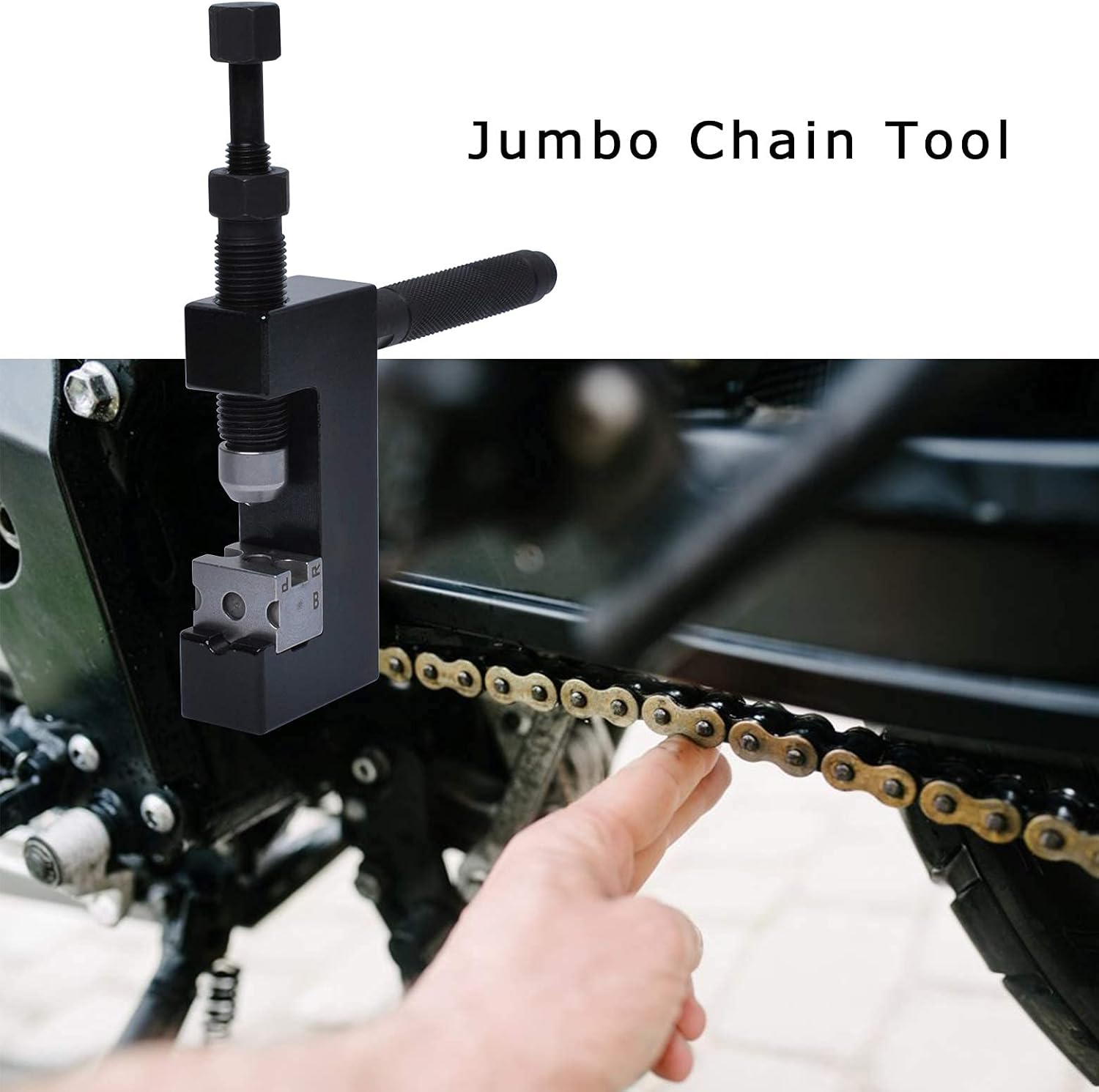 Chain Breaker & Riveting Tool for Motorcycle Bike ATV 520 525 530 Chain, Heavy Duty Jumbo Chain Tool : Automotive