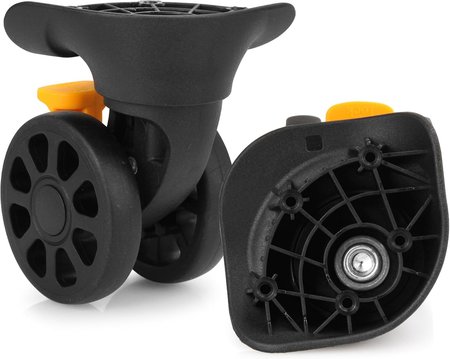 Suitcase Wheels Plastic for DIY Repair, 360 Swivel Wheel Replacement Luggage Travel Suitcase Casters, Black Spinner Luggage Wheel, Suitcase Wheels for Luggage Suitcase, V150J Suitcase Wheels Plastic for DIY Repair, 360 Swivel Wheel Replacement Luggage Travel Suitcase Casters, Black Spinner Luggage Wheel, Suitcase Wheels for Luggage Suitcase, V150J