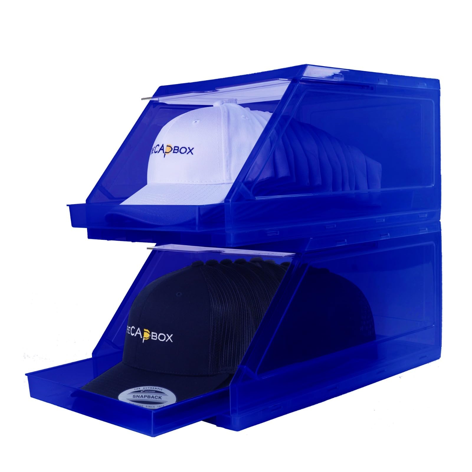 帽子 item box Amazon.com - The CapBox 2.0 (2 Pack Blue) Hat Organizer for