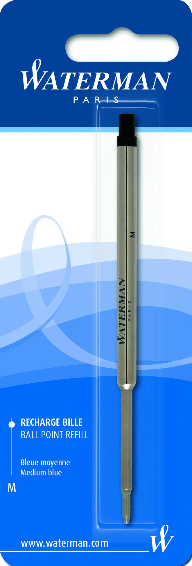 Ricarica Per Penna A Sfera Waterman - Inchiostro Blu, Punta Media, 1 Pezzo - Foto 4