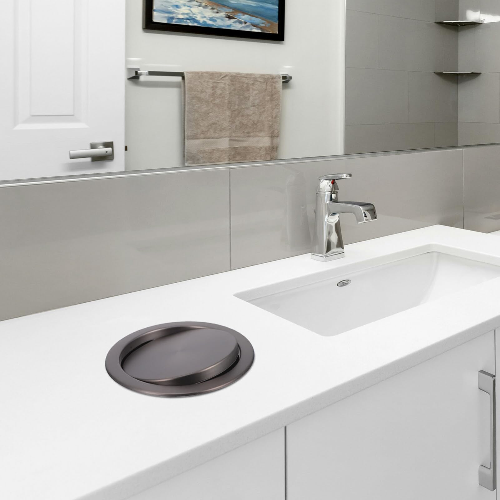 ABOOFAN Drop-in Countertop Trash Bin Lid - Image 3