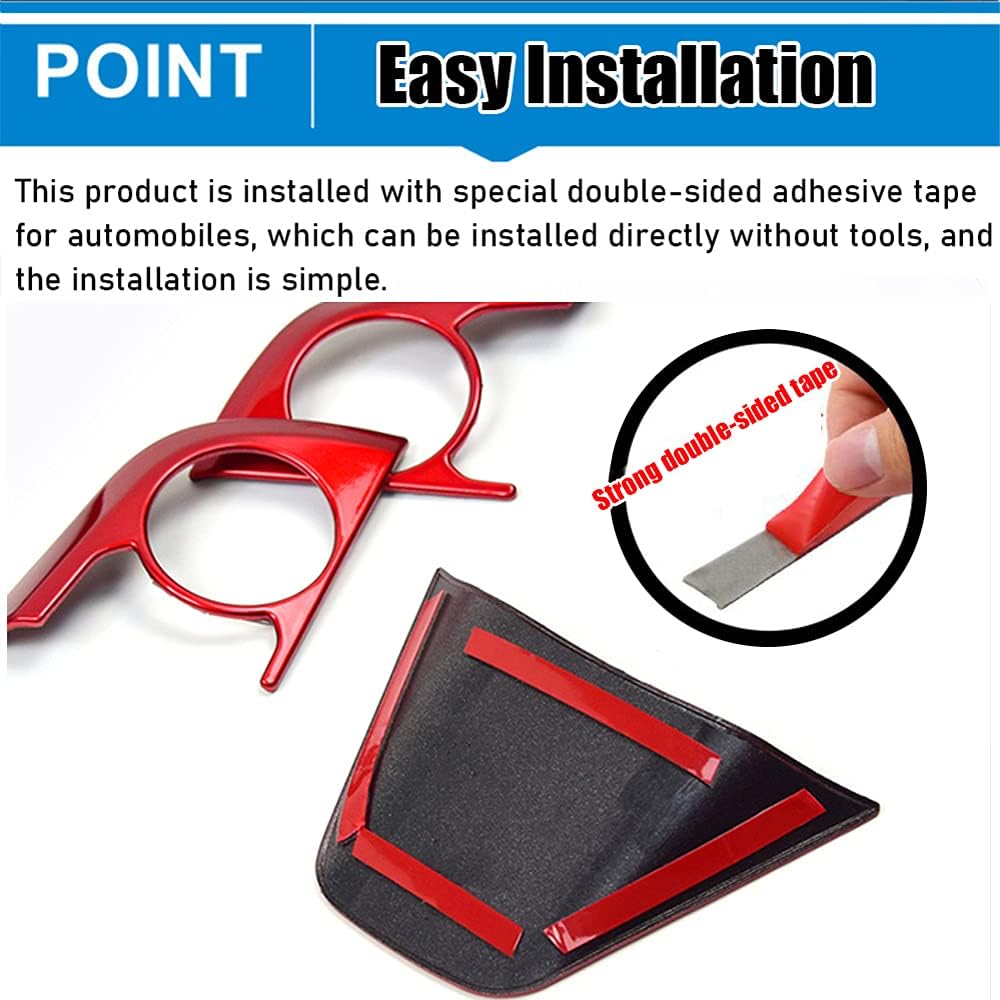 Great-luck ABS Plastic Steering Wheel Trims Steering Wheel Cover Sticker Interior Decaration Sticker 3Pcs/Set(Silver) for Toyota Venza 2021 2022