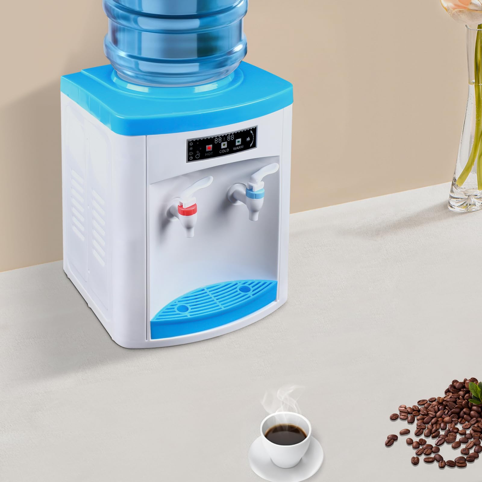Elektryczny dystrybutor wody, dystrybutor gorącej wody zimnej | 220 V, 550 W, mini dozownik wody, do domu, kuchni i biura, 1,1-4,9 gal butelki na wodę