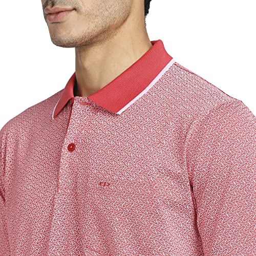 Image of Colorplus Men's Pure Cotton Print Pattern Classic Fit Polo Neck Half Sleeve Casual T-Shirt