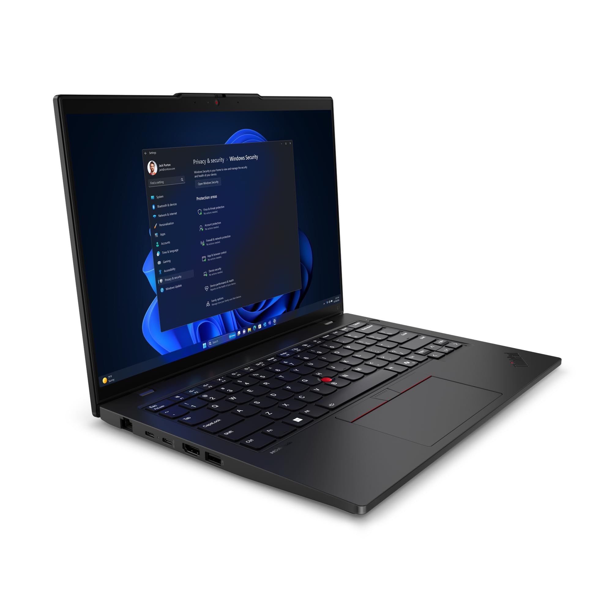 Lenovo ThinkPad L14 G5 14" laptop notebook, AMD Ryzen 5 Pro 7535U, 16 GB RAM, 512 GB SSD, WUXGA 1920 x 1200, Windows 11 Pro, klawiatura QWERTZ w języku niemieckim, czarny