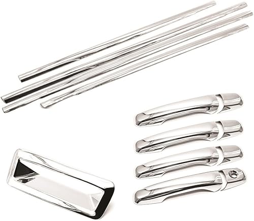 Sizver Elite - Juego de fundas cromadas para manijas de ventana, para Ford Explorer 2011-2016