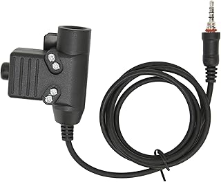Walkie Talkie Mic de Garganta, Fone de Ouvido para Microfone de Garganta U94 Adaptador de Sistema PTT 7,1 mm Plugue U94 PTT Fone de Ouvido para Microfone de Garganta para Yaesu Vertex VX‑6R VX‑7R