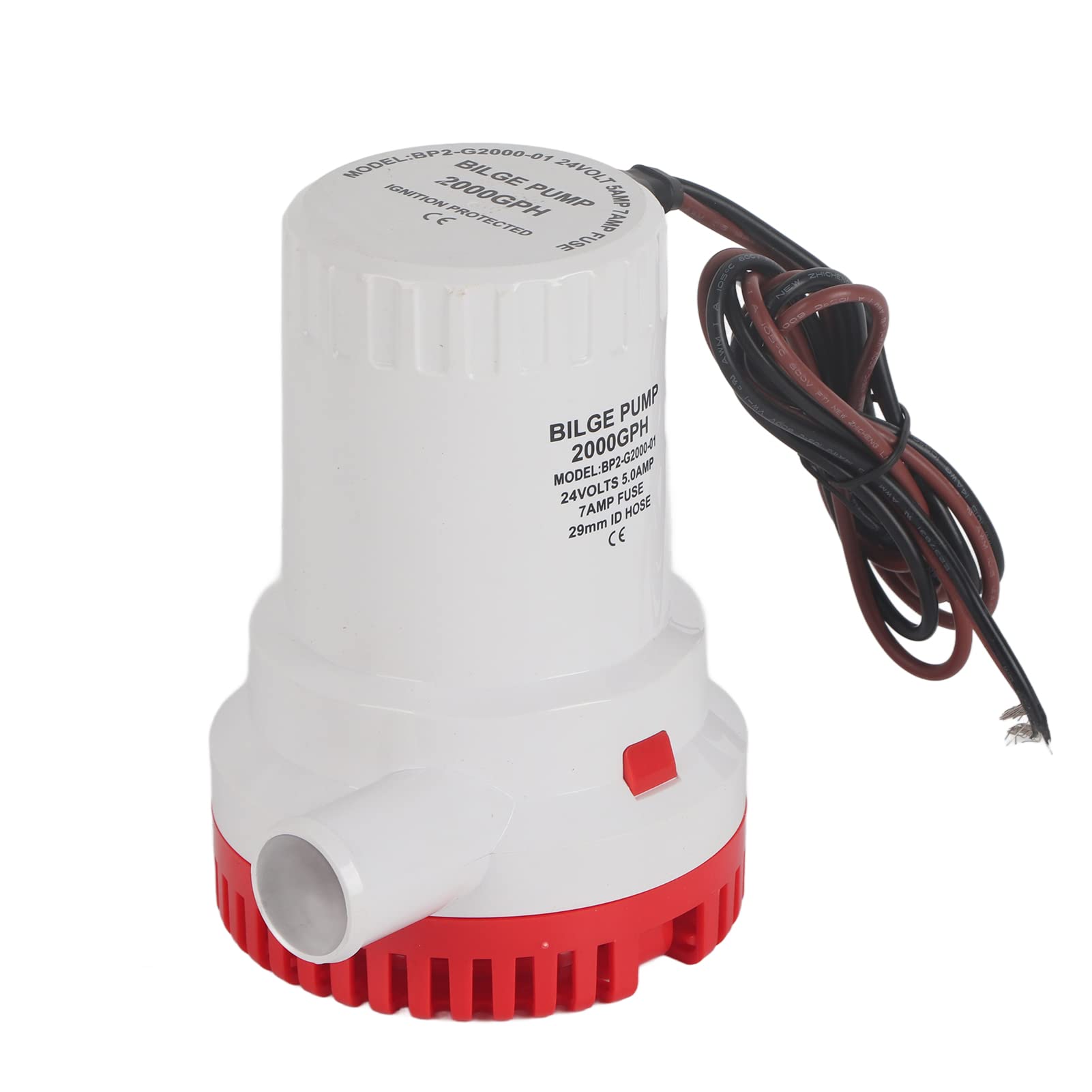 CHICIRIS Pompa di Sentina, Pompa Sommergibile Silenziosa di Scarico CC con Motore Raffreddato Ad Acqua a Lunga Durata, per Barca per con Piscina e Spa (24V)