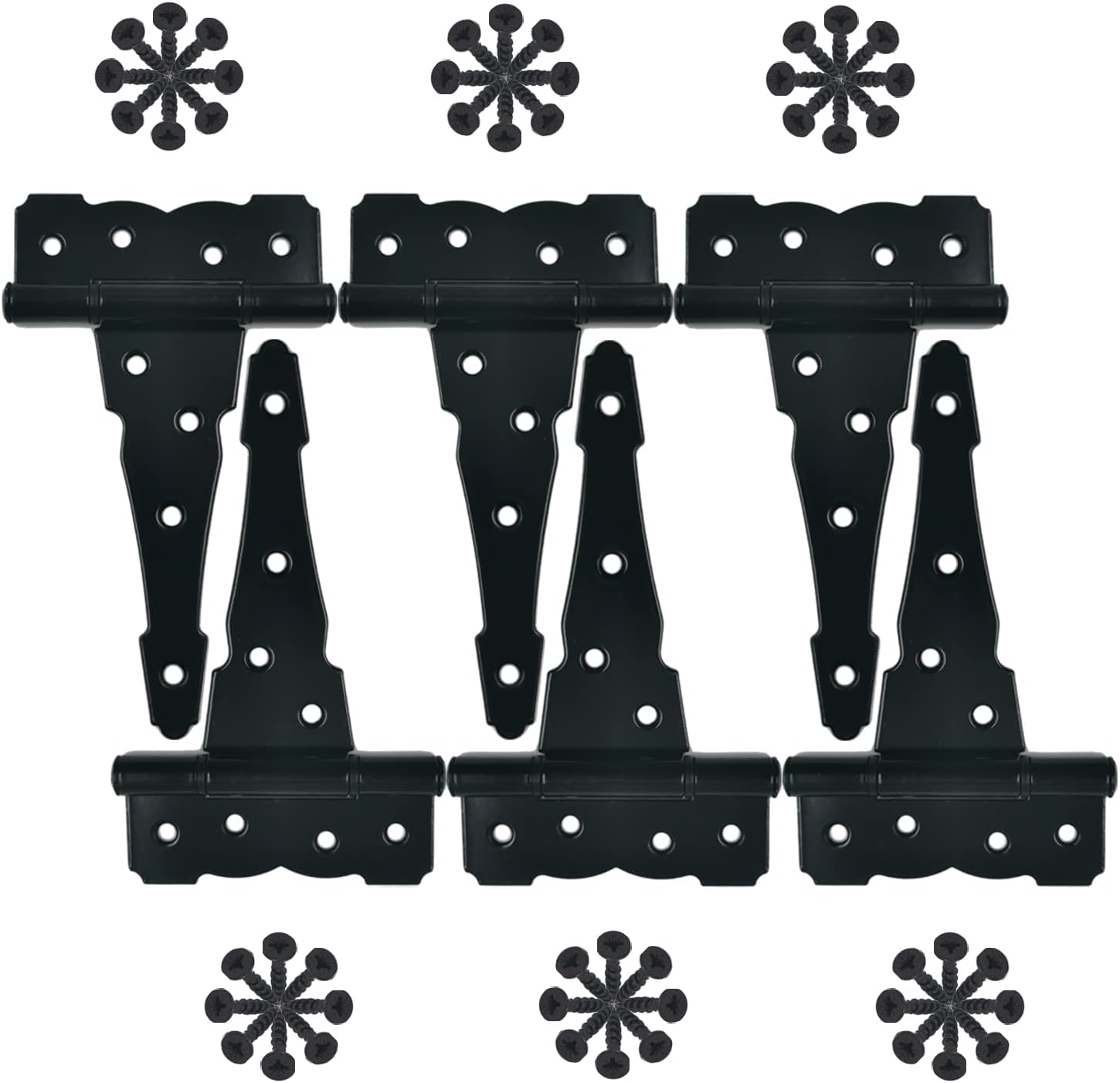 HLMOptimo 6 inch Strap Hinges Shed Door Hinges Heavy Duty T Hinges