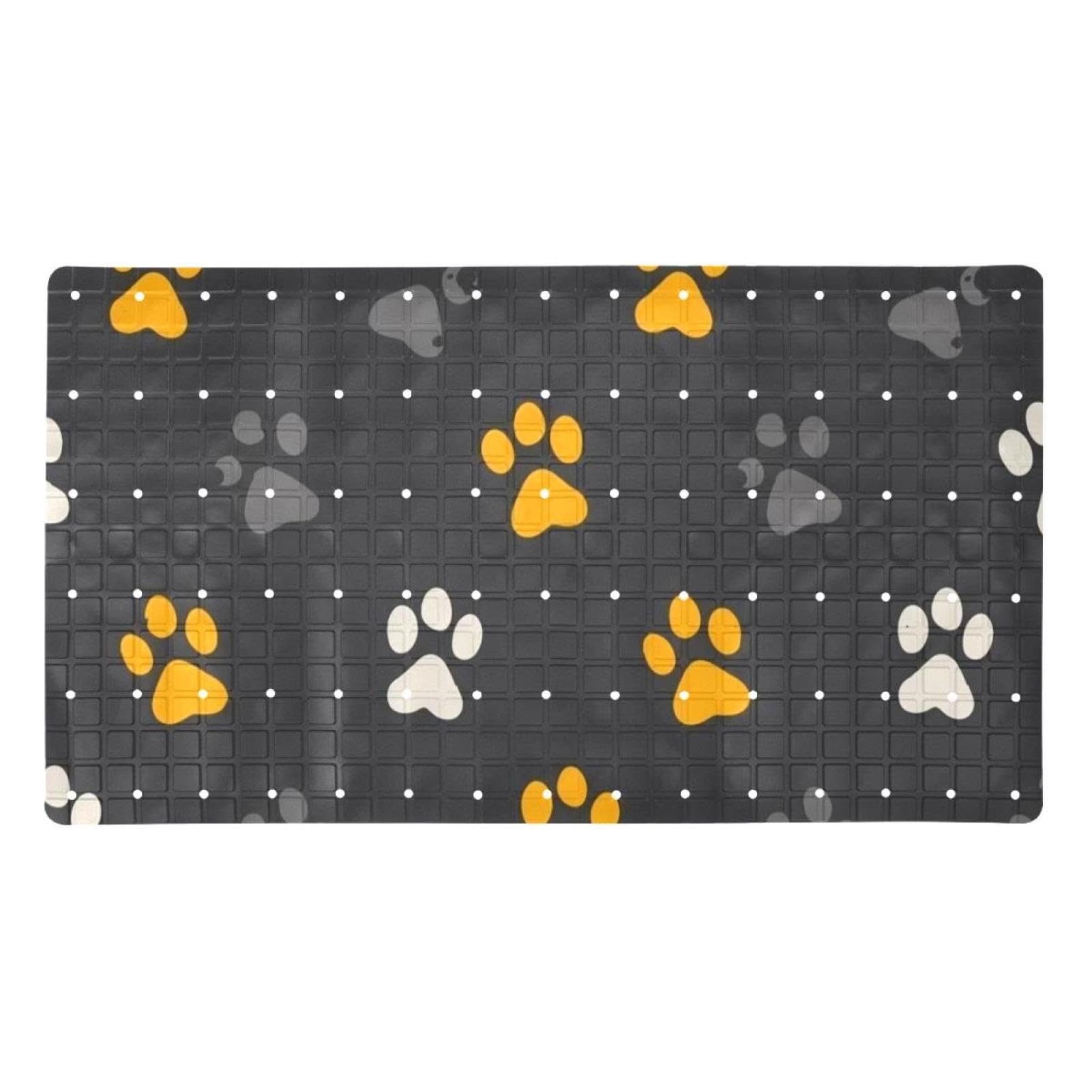 Tapis de bain en PVC antidérapant pour baignoire avec ventouses extra puissantes