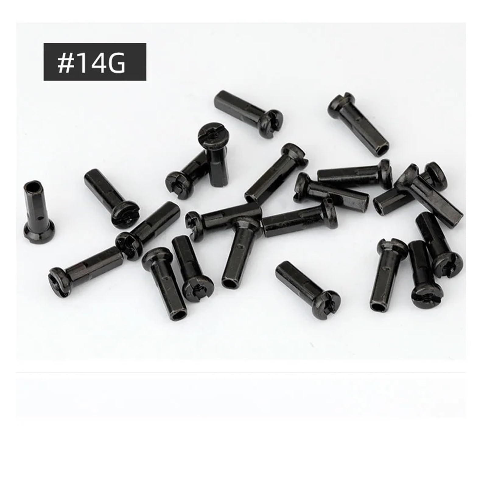 Radios Planos de Bicicleta Radios de Bicicleta 14G2.0mm Cabeza Recta de Acero Inoxidable Negro Recto Dibujado Alambre de Acero de Igual diámetro 28 Uds Piezas de Bicicleta(268mm)