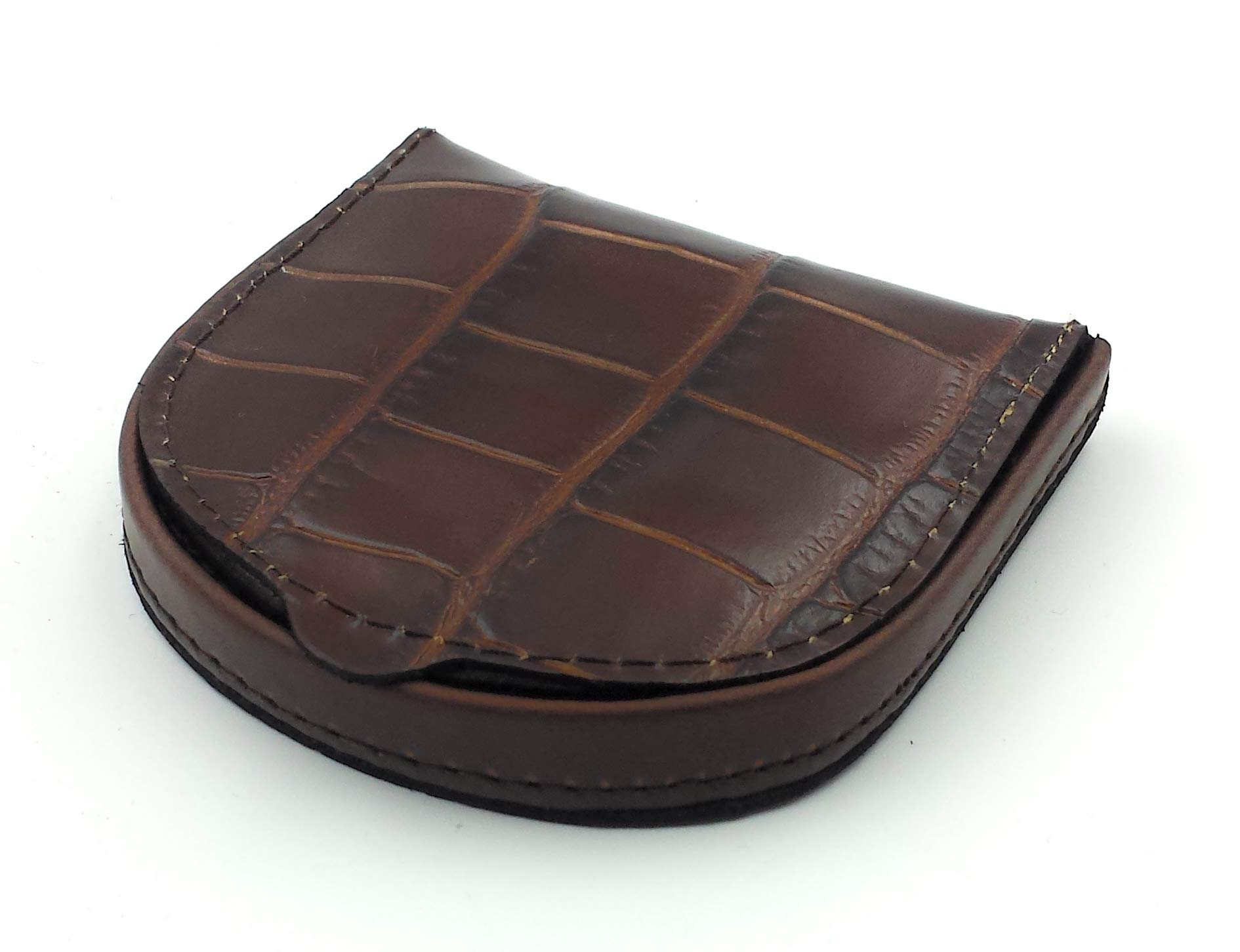 franartPiel - Taconera, monedero de tacón clásico hecho a mano en Piel Ubrique - Pequeña cartera de cuero auténtico para llevar tus monedas (Negro)