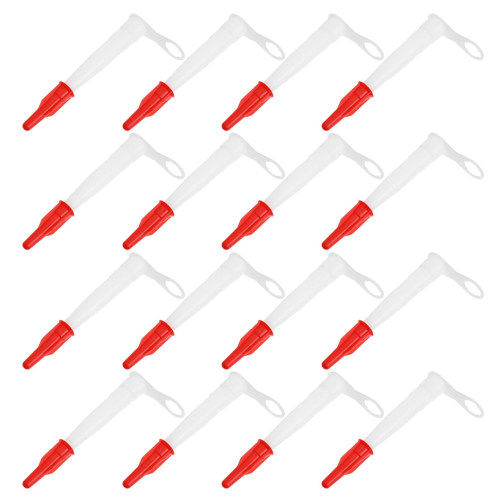 Buses pour pistolet à calfeutrer avec bouchons rouges, lot de 100 embouts robustes